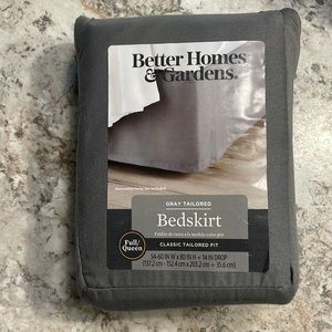 Full/Queen: Better Homes & Garden Gray Tailored BedSkirt